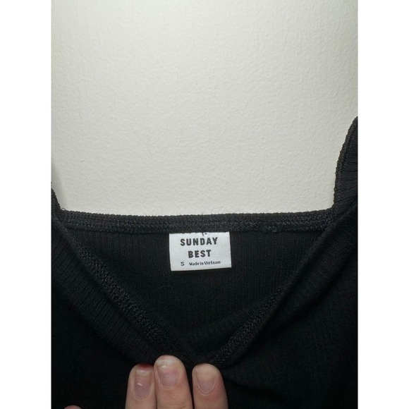 Sunday Best Firecracker ribbed bodysuit thong bottom ruffled straps size small - Picture 3 of 6